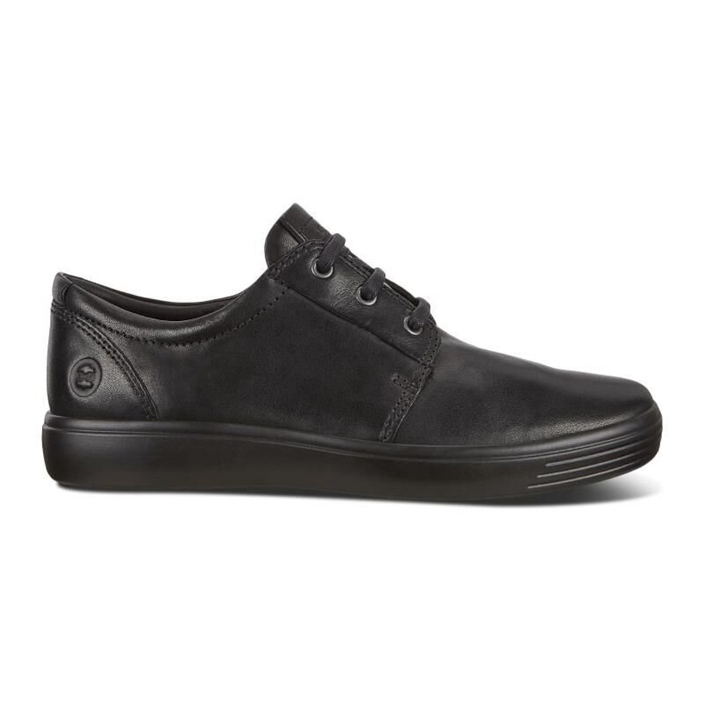 ECCO Mens Derby Shoe Black - Soft 7S - NTG-590416